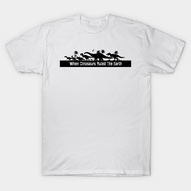 Dinosaur Silhouettes T-Shirt by SakuraDragon